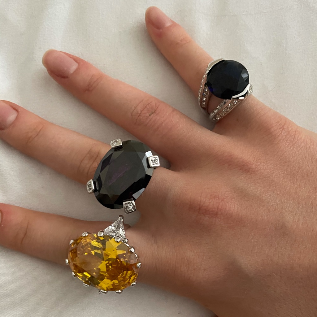 3 Costume Jewelry Rings